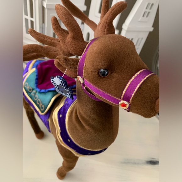 Chocolate Enchanted Prancer Holiday Plush Reindeer | Applause | Approx 16” Tall - Picture 4 of 8